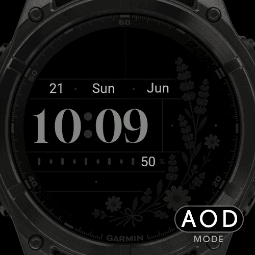 Simple Lavender - Floral Watch Face · Screenshot 4