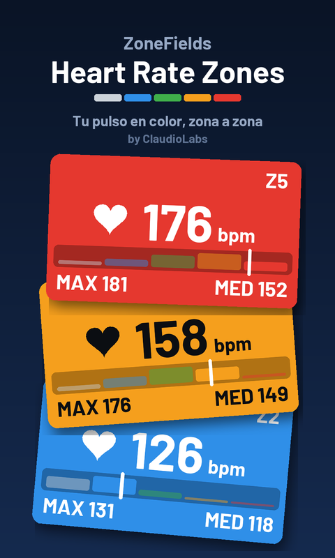ZoneFields HR – Heart Rate Zones · Screenshot 2