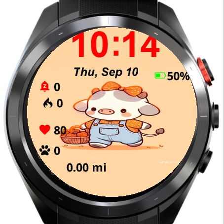 Cartoon Cow Orange Bow · Screenshot 2