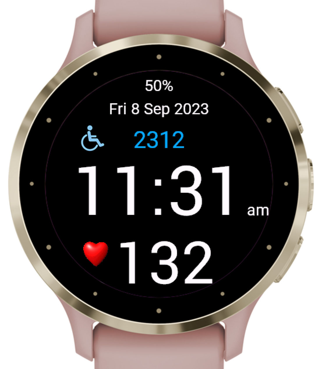 Large font heart rate with wheelchair support · Screenshot 4