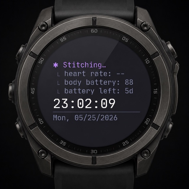 Agentic Pro – AI Coding Terminal Watch Face (CLI) · Screenshot 1