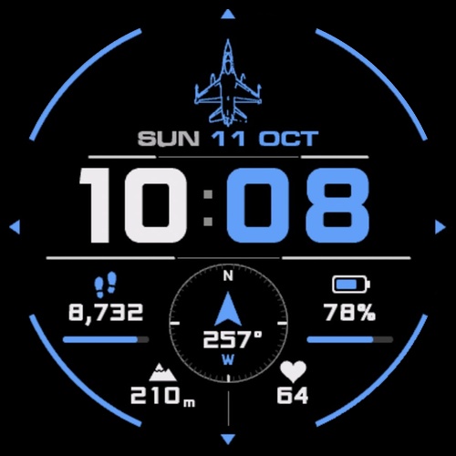 AFTERBURNER – Fighter Jet & Pilot Watch Face · Screenshot 1