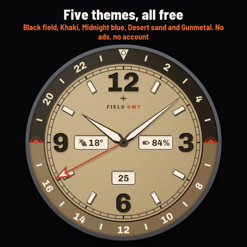 Astra Field GMT Free – 双时区表盘 · Screenshot 2
