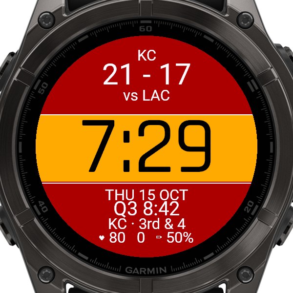American Football Tracker — Watch Face · Screenshot 1