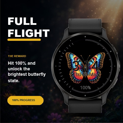 Flutterfly (Goal Based Virtual Pet Butterfly) · Screenshot 1
