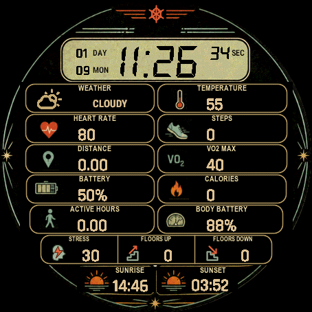 Zvezda — Retro Watch Face · Screenshot 0