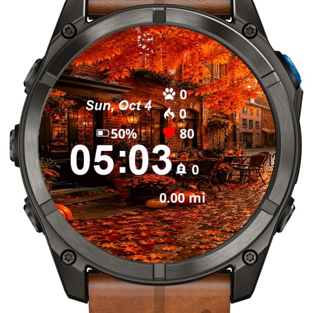 Autumn Scene Cobblestone Street · Screenshot 1