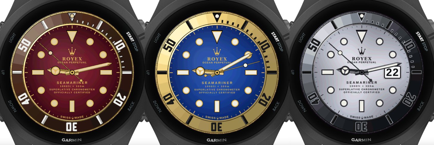 Seamariner PRO watch face for Forerunner 170