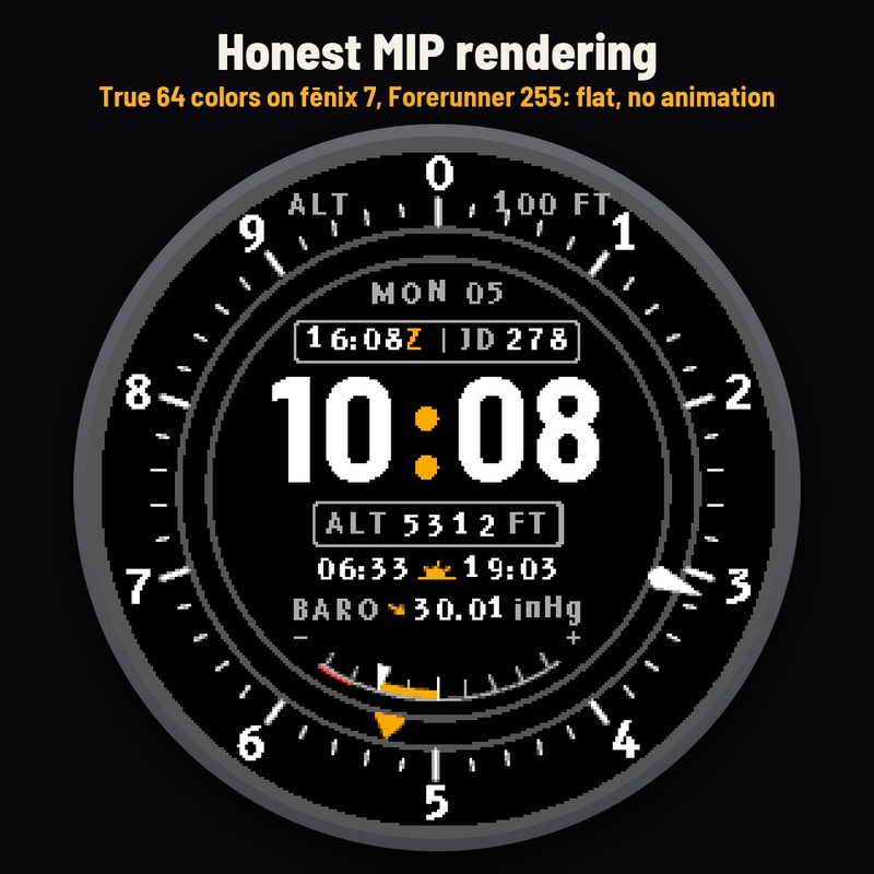 Astra Altimeter – Quadrante animato pilota e Zulu · Screenshot 3