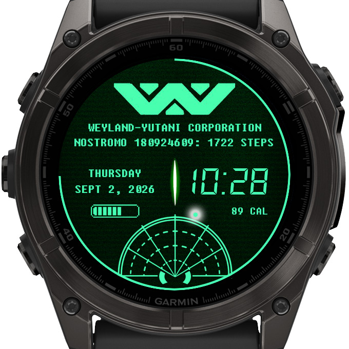 Alien Weyland-Yutani Nostromo Tracker Watch Face · Screenshot 2