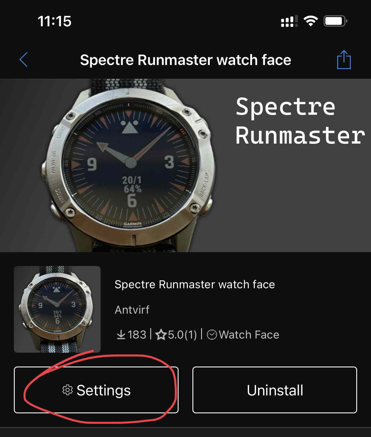 Spectre Runmaster watch face · Screenshot 4