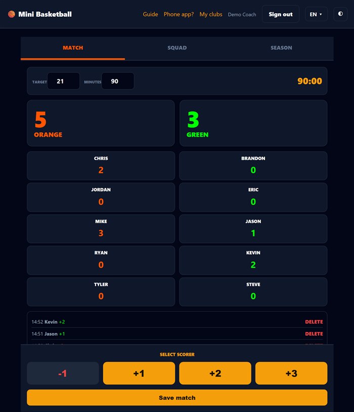 Mini Basketball Pro — Connect IQ upload sheet · Screenshot 3