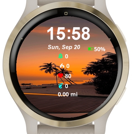 Sunset View Beach Palm Trees · Screenshot 0