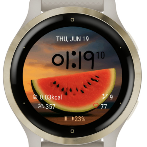 Watermelon Sunset Watch Face · Screenshot 3