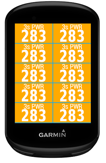 Wahoo like coloured PWR Datafield 2nd Edition screenshot 1