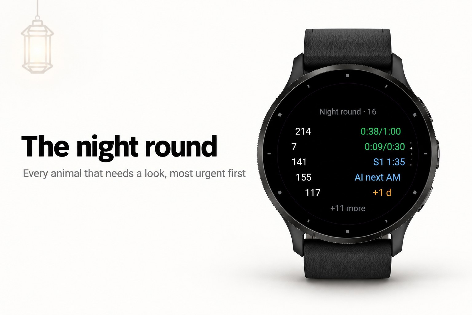 Nightcheck - Calving and lambing timer · Screenshot 1