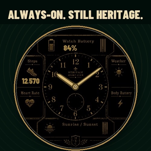 Heritage Gilt: Luxury Analog Watch Face · Screenshot 1