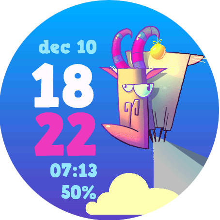 X-mas Mountain Goat Watch Face · Screenshot 0
