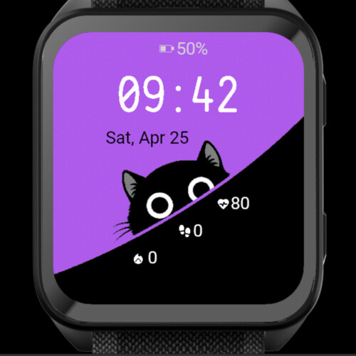 Peeky Black Cat - Free 3