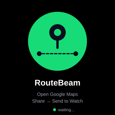 RouteBeam — Maps to watch · Screenshot 0