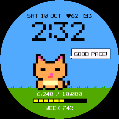 Step Pet Watch Face - Pixel Virtual Pet · Screenshot 0