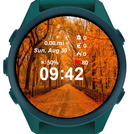 View Road Lined Yellow Leaves · Screenshot 1