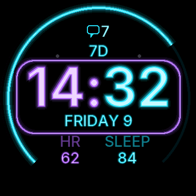 Neon Bar Watch Face - Glowing Neon Sign · Screenshot 4