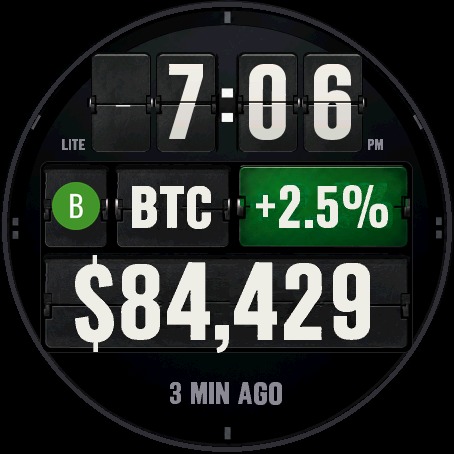 Crypto Departures Lite – Free Bitcoin Watch Face · Screenshot 0