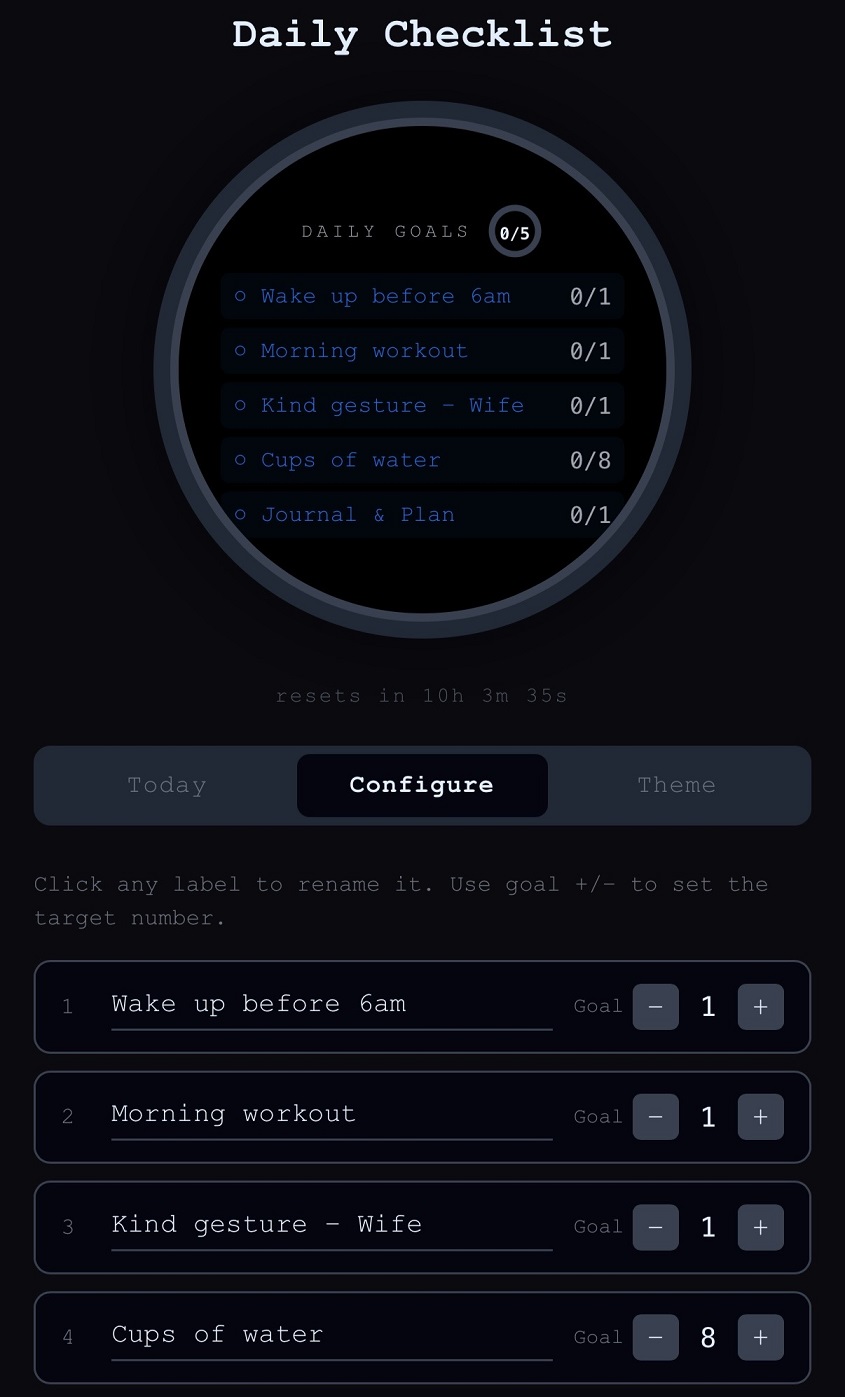 To Do - Simple Daily Top 5 · Screenshot 2