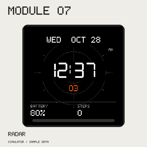 MODULE 07 Garmin watch face preview