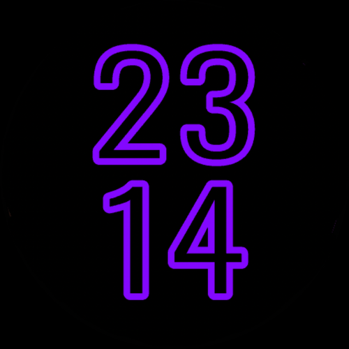 Outline Typography: Minimal Big Digits argon · Screenshot 0