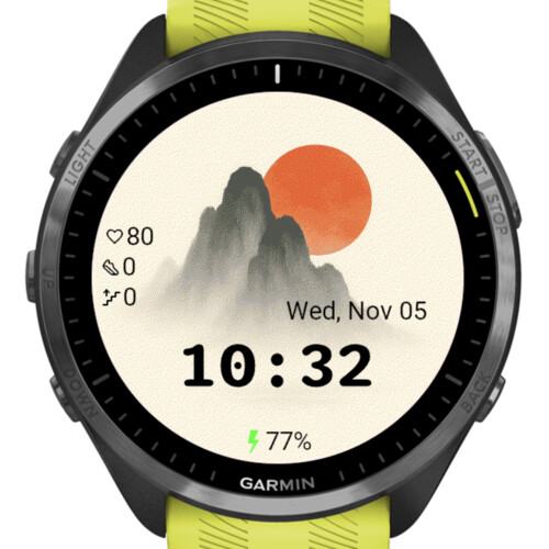 Rising Sun over Misty Peaks – Japanese Minimal · Screenshot 1