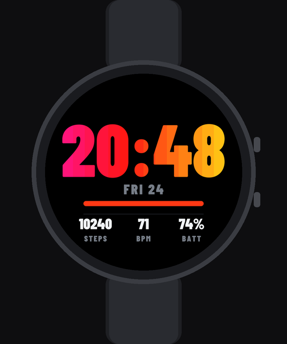 Aurore – Sport Colored Watch Face · Screenshot 4