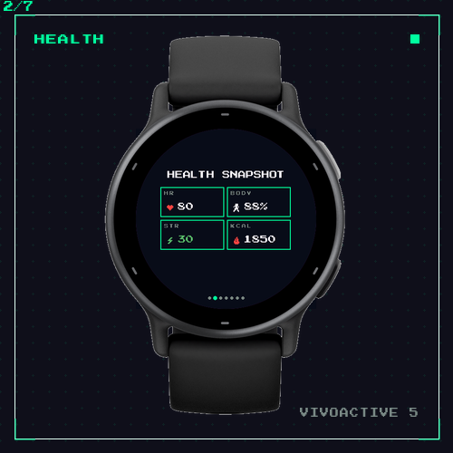 PixelDex - Retro Pixel RPG Watch Face · Screenshot 1