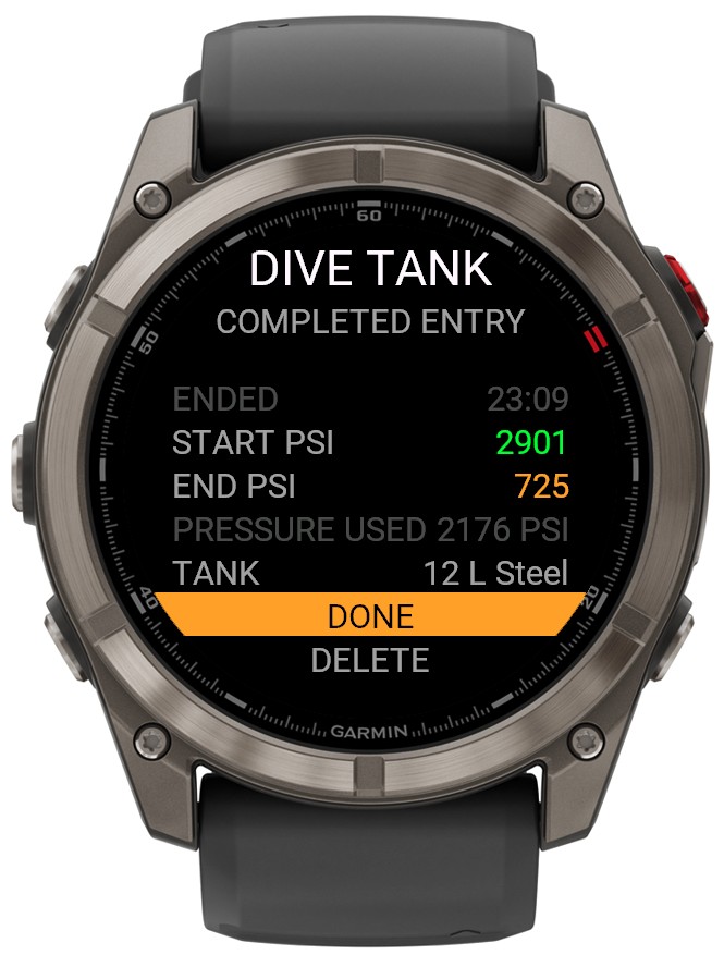 Dive Tank Log · Screenshot 1