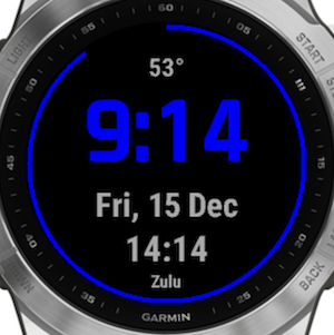 Garmin dual time watch face store