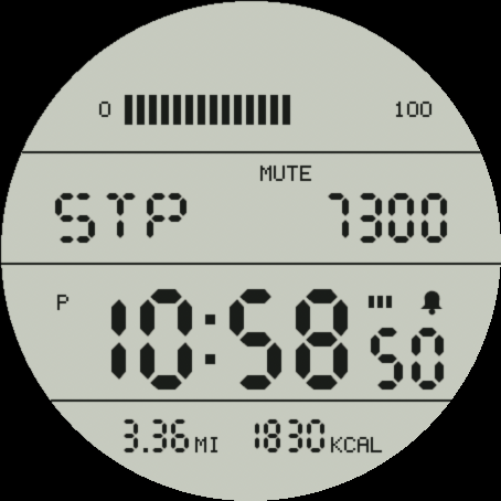 Retro LCD Steps · Screenshot 1