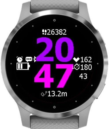 Blisco Big V Seconds watch face screenshot 4