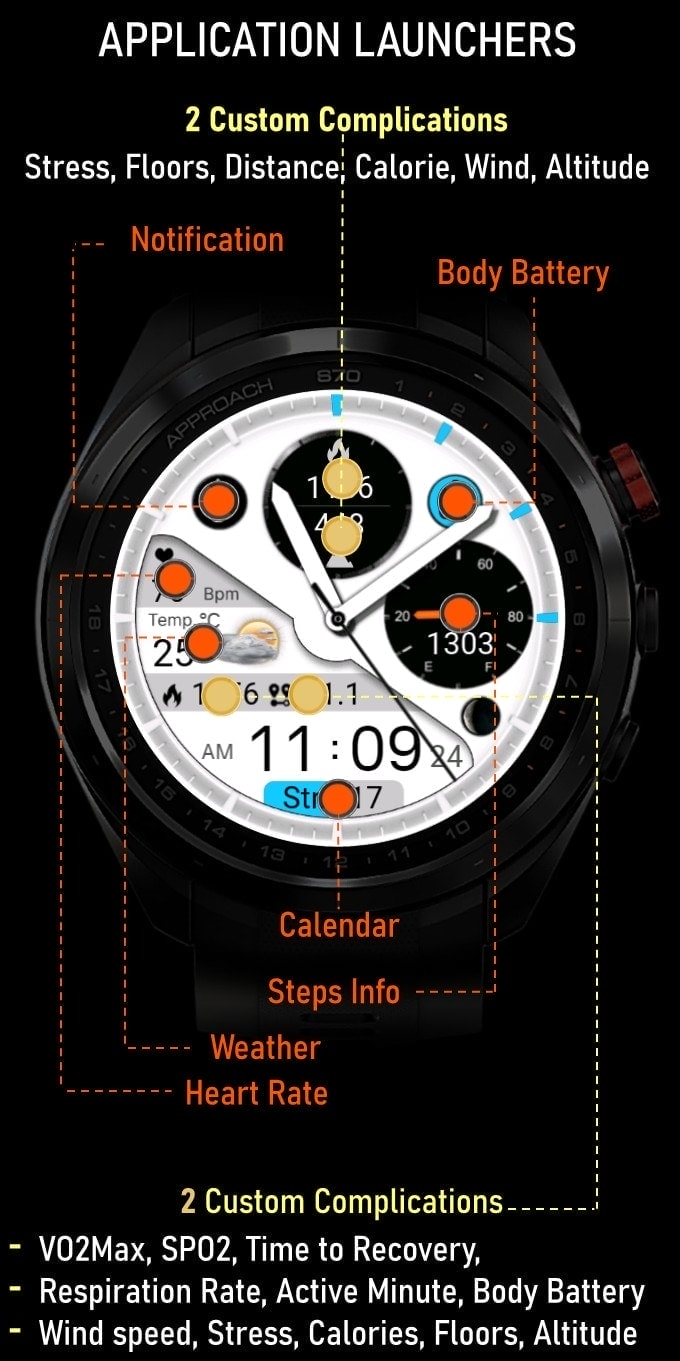 Elite Analog watch face screenshot 5