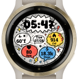 Comic Burst Watch Face · Screenshot 1
