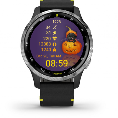 Pumpkin Cat watch face screenshot 2