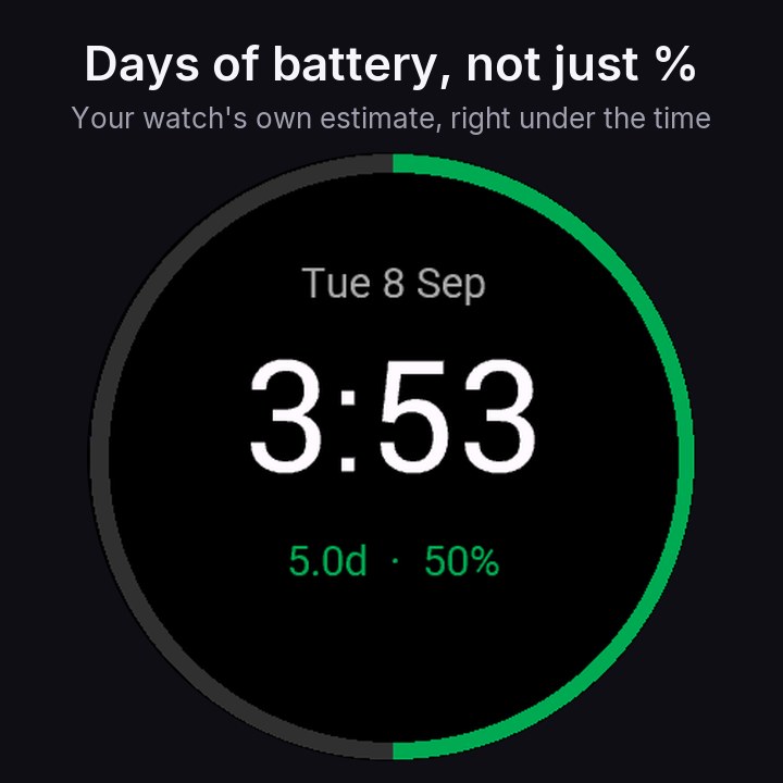 Days Left - Battery Watch Face · Screenshot 0