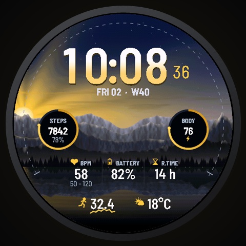 Summit - Living Mountain Day & Night Watch Face · Screenshot 0