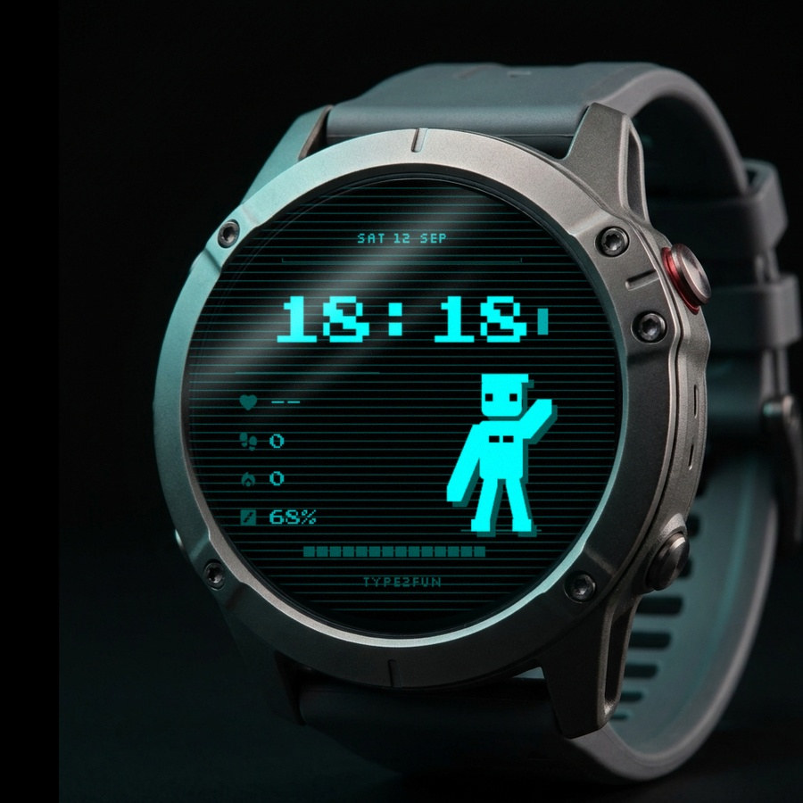 Cathode Elite – Retro CRT Pixel Watch Face · Screenshot 0