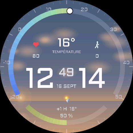 Real Sky — Weather Watch Face · Screenshot 1
