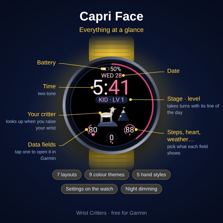 Capri Face – 錶面上的山羊 · Skærmbillede 0