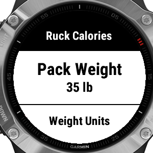 Ruck Calories · Screenshot 1
