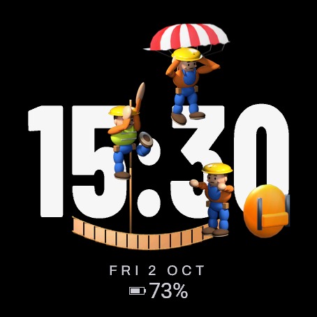 Tiny Clock Workers – Animated Construction Crew · Screenshot 2