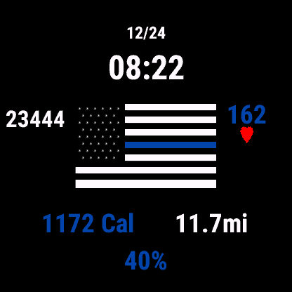 Thin Blue Line - Police Support Watchface · Screenshot 2
