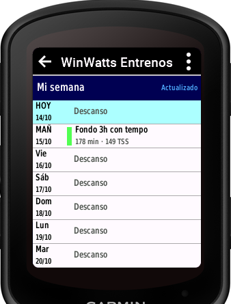 WinWatts Workouts · Screenshot 1